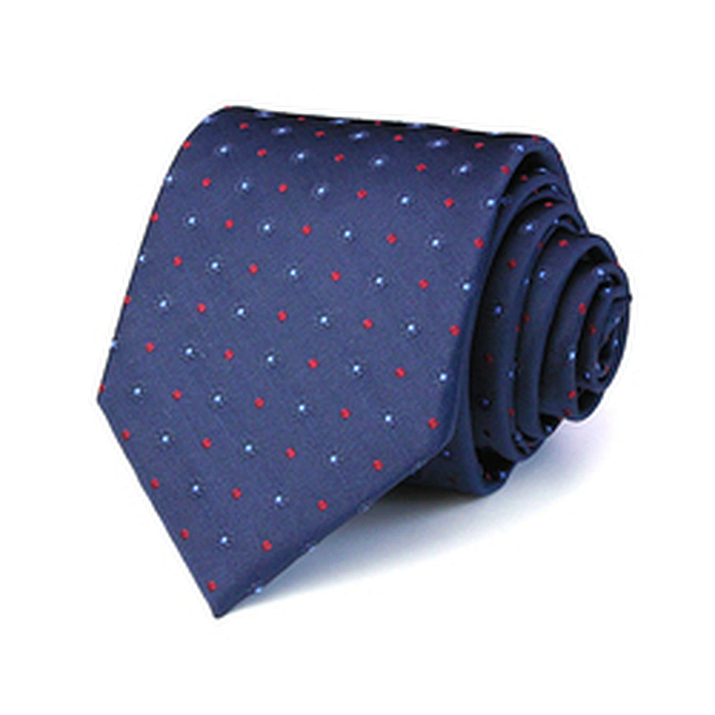 Business Casual Gravata Woven Jacquard Polyester Ties For Men Italian Custom Neck Tie