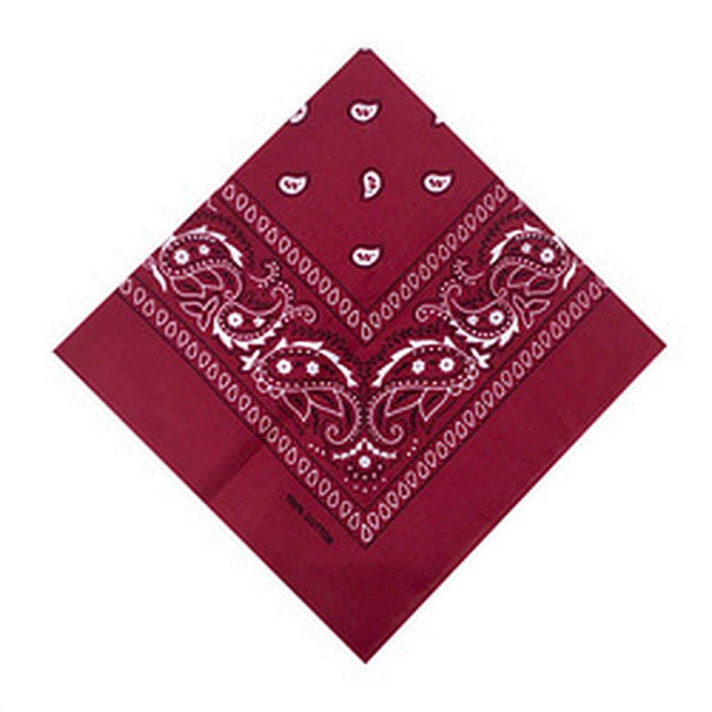 Wholesale Low Moq Fashion 100% Cotton Reusable Bandanas Custom Logo Silk Screen Printed Sport Headwear Soft Square Bandana Scarf