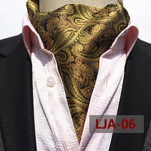 Classic Paisley Cravate Homme Casual Dot Folard Mens Ascot Polyester Jacquard Woven Ties For Men Italian