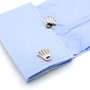 High quality novelty vitality gold crown cufflinks for men