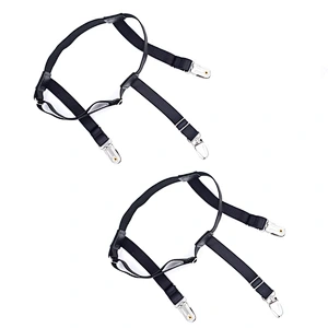Wholesale Mens Shirt Holder Straps Adjustable Elastic Shirts Garters with Non-slip Locking Clamps