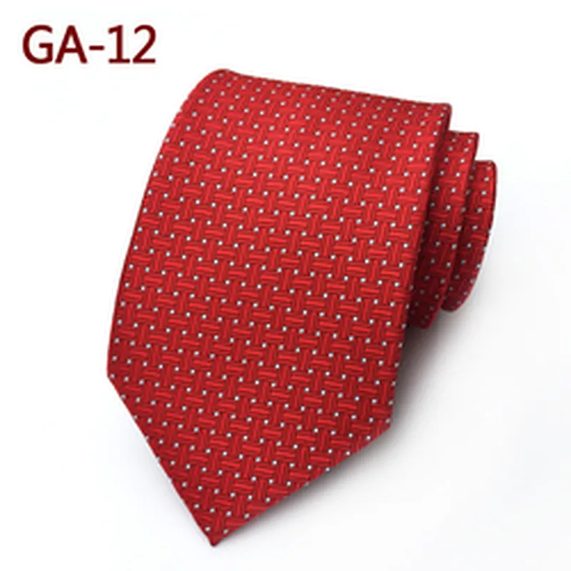Classic Checked Plain Corbatas Hombres Polyester Woven Neck Ties For Men Luxury Ties Men Custom Logo