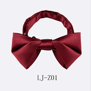 Classic Solid Self Tie Bow Ties For Men Custom Polyester Noeud Papillon Mariage Plain Kids Bow Ties With Gift Box