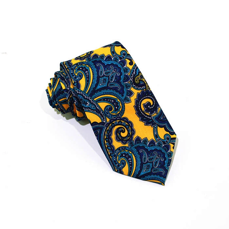 High Quality 100% Pure Silk Printing Paisley Pattern Men Neck Ties