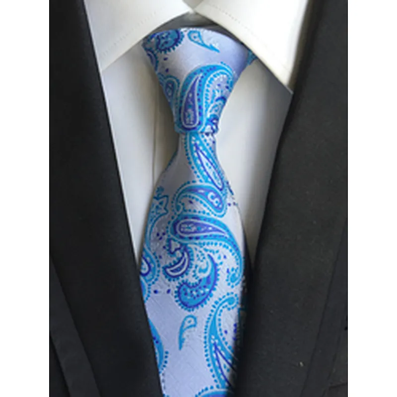 Wholesale Gravata Masculina Luxury Jacquard Silk Ties For Men Casual Necktie Stripe Cravates Homme