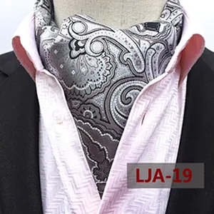 Classic Paisley Cravate Homme Casual Dot Folard Mens Ascot Polyester Jacquard Woven Ties For Men Italian