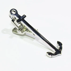 metal tie clip pin mens high quality silver necktie clips with custom printed logo