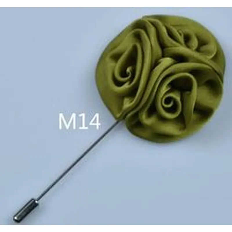 fabric metal lapel flower pin hibiscus design lapel pin boutonniere