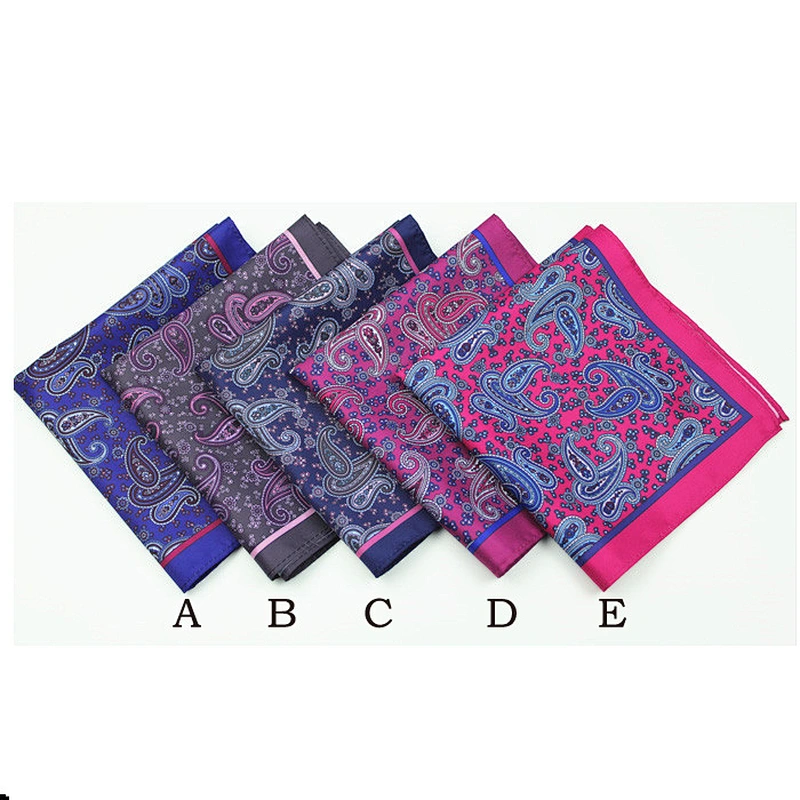 custom high quality pocket square printed handkerchief by Jasen