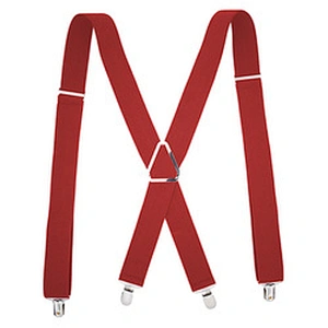 Wholesale 35mm width solid color Adjustable 4 Clip X-Back Heavy Duty Clip Mens Suspenders Elastic Pants Braces