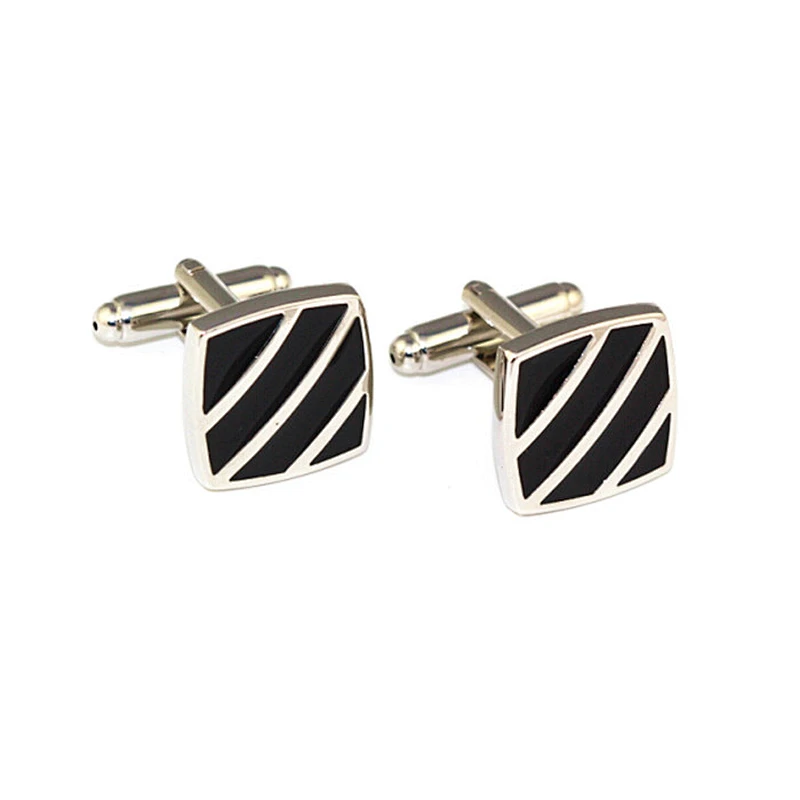 Custom wedding jewelry white and black cufflinks for wholesale