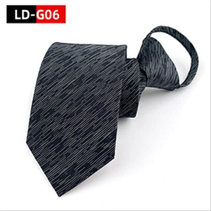 Wholesale Lazy Neck Tie Elastic Adjustable Fashionable Necktie With Zipper Tie Plastic Polyester Zipper Ties For Men