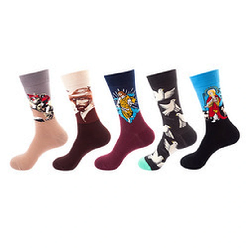 Wholesale Cotton Colorful Fruit Animal Festival Funny Crew Women Men Custom Unisex Funny Socks