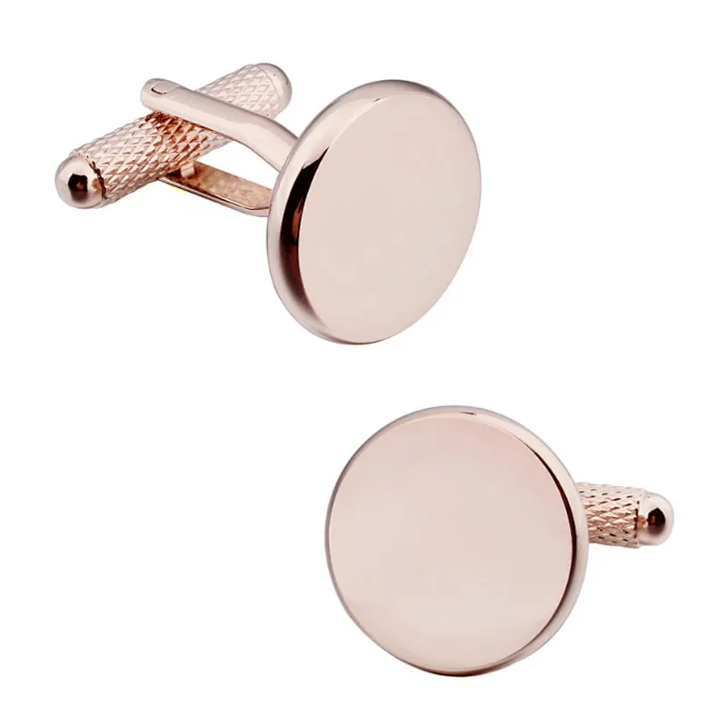 Wholesale New Fashion Metal Cufflinks Cuff Links or Tie Clips Mens Jewelry Custom Color Brass White Steel Printing