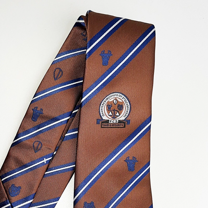 Custom Neckties Men With Logo Luxury Stripe Ties For Men Italian Cravate Homme Set Gift Box
