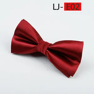 2021 Bow Ties for Men Handmade Casual Party Self Tie Bowties Solid Noeud Papillon Slim Wedding Kids Bow Tie with Box