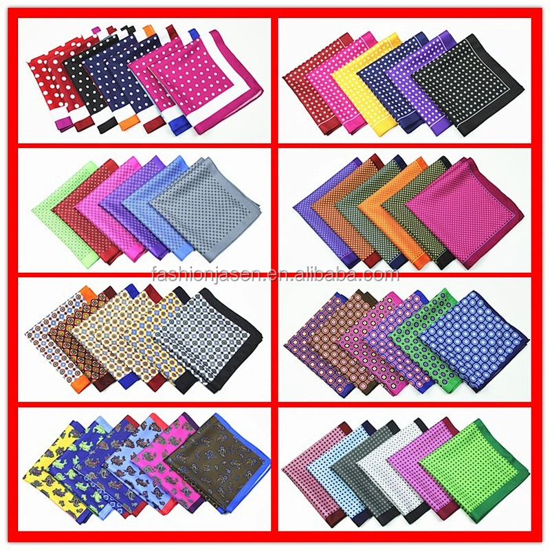Custom fashion digital printing Pocket Square