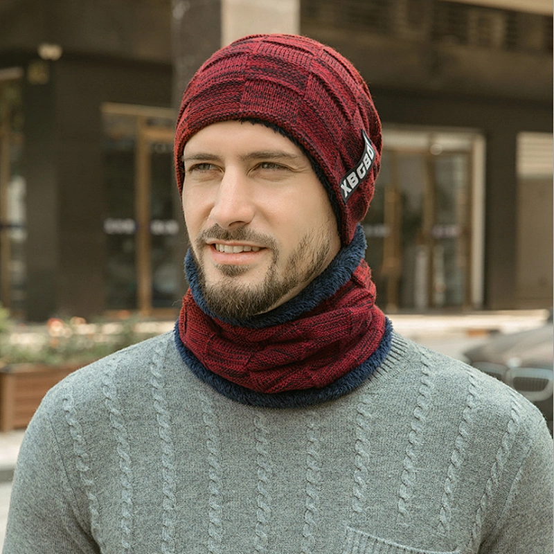 New Arrival Winter Warm Beanie Hat Scarf Sets Factory Wholesale Men's And Boy's Knitted Hats Acrylic Cold-Proof sets