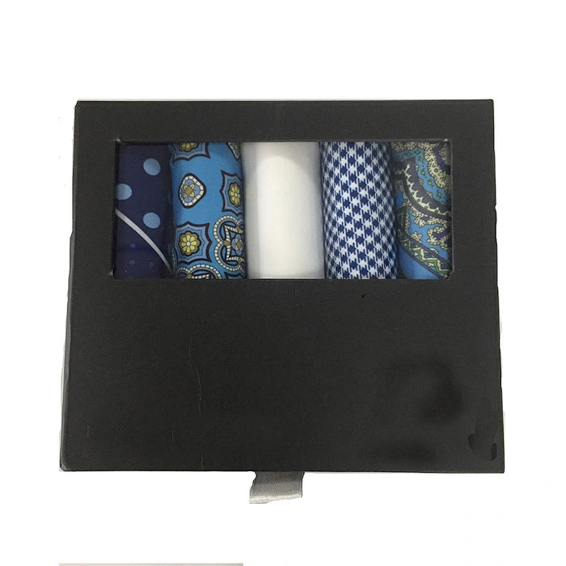 Wholesale High Quality Custom Handkerchief Gift Box Sets Men 100% Polyester/100%cotton/100%silk Custom Printed Logo