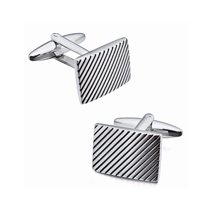 Custom Cufflinks Men Sublimation Cuff Links Set Silver Luxury Cufflinks Box For Men