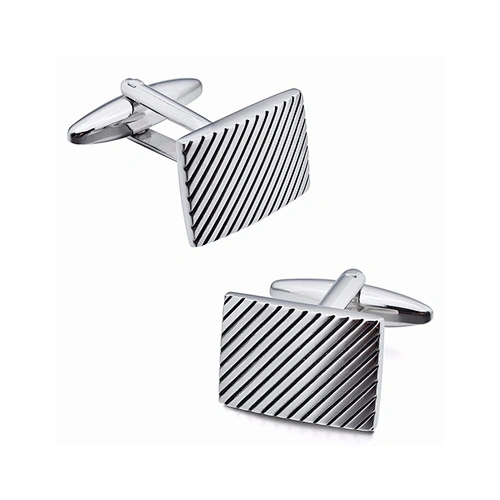 Custom Cufflinks Men Sublimation Cuff Links Set Silver Luxury Cufflinks Box For Men