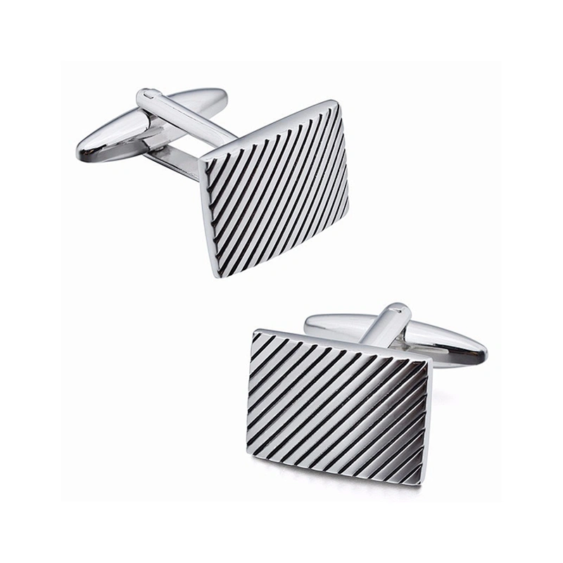 Custom Cufflinks Men Sublimation Cuff Links Set Silver Luxury Cufflinks Box For Men