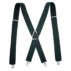 Wholesale 35mm width solid color Adjustable 4 Clip X-Back Heavy Duty Clip Mens Suspenders Elastic Pants Braces
