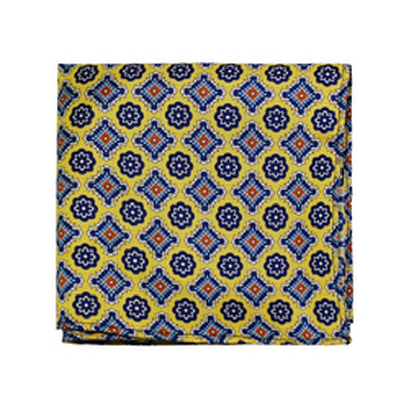 100% Silk Men's Printing Pocket Squares Handkerchief Business Gift