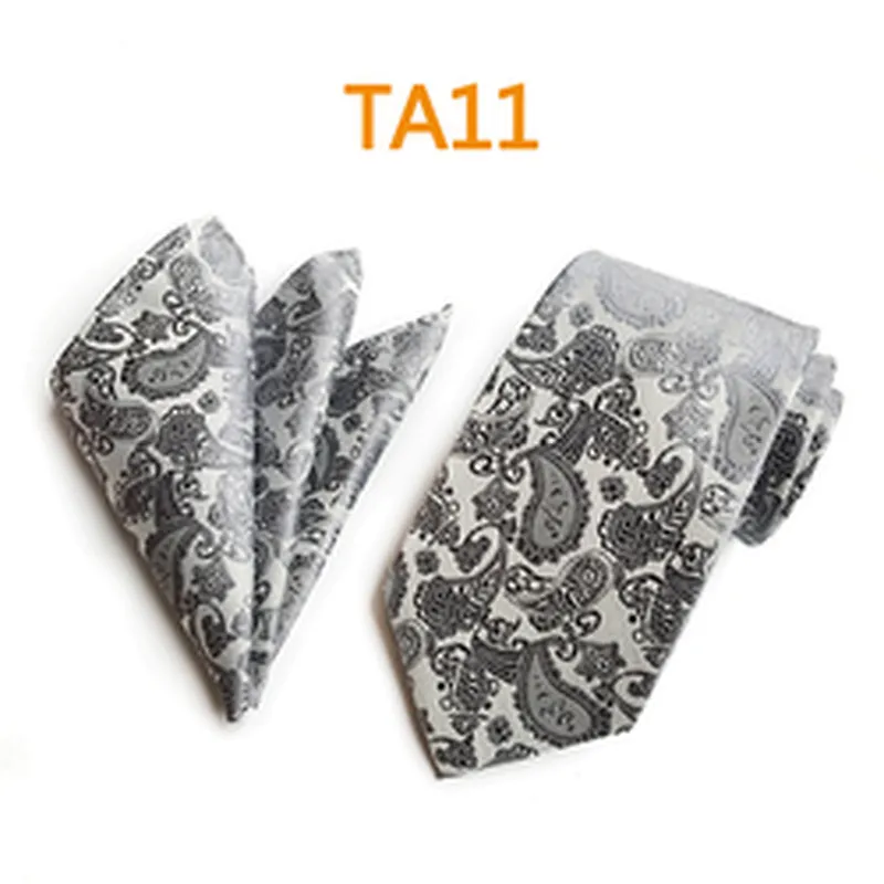 Fashion Mens Polyester Tie and Pocket Square Set
