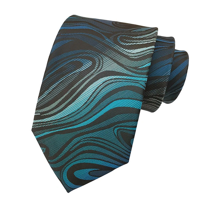 Fashion Grid Neck Ties For Men Polyester Cravate Pour Homme Custom Neckties Men Jacquard Woven
