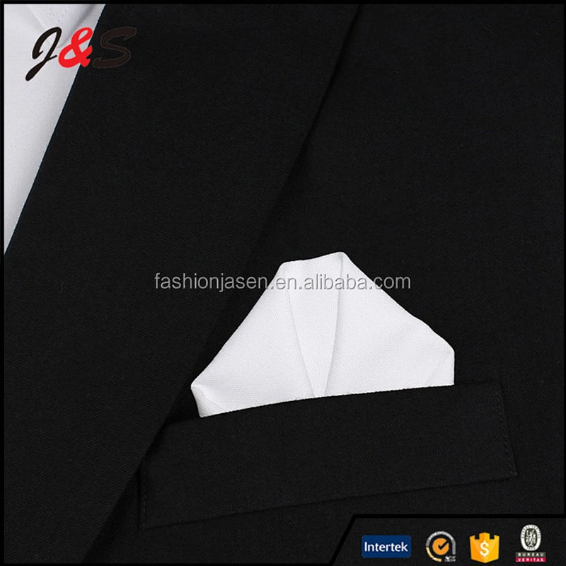 Mens Fashion 100 Cotton White Handkerchief