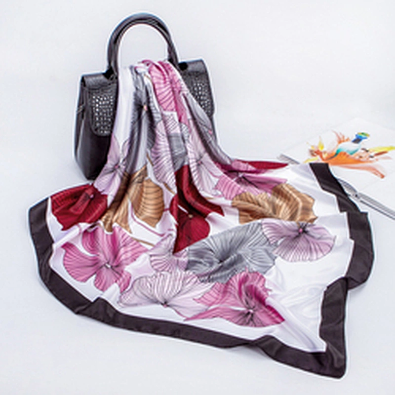 Supplier Tudung Bawal Printed Stylish Scarf For Women Silk Custom Under Hijab Headscarf