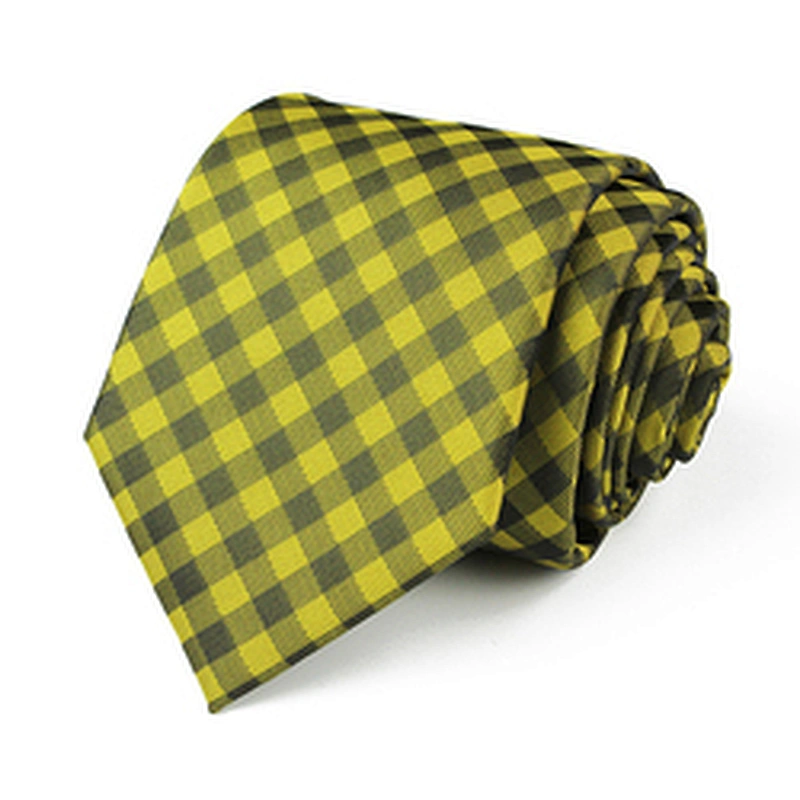 Grid Tie Custom Necktie Manufacturer Plaid Sublimation Neckties Check Men Necktie Cravate Pour Homme
