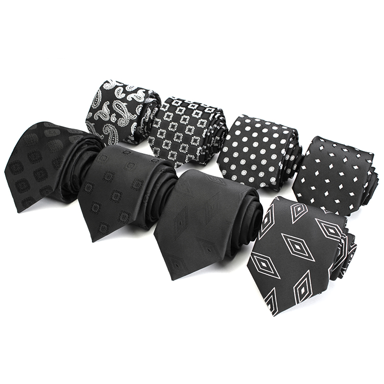Ties Men Custom Logo Casual Neck Ties School Cravate Homme Polyester Checked Stripe Neck Ties For Men