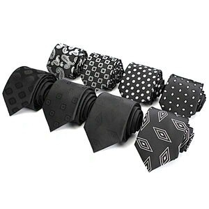 Ties Men Custom Logo Casual Neck Ties School Cravate Homme Polyester Checked Stripe Neck Ties For Men