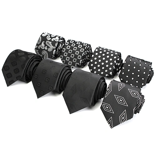 Ties Men Custom Logo Casual Neck Ties School Cravate Homme Polyester Checked Stripe Neck Ties For Men