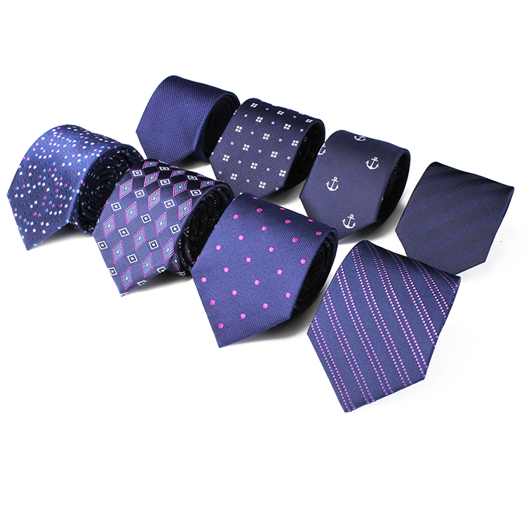 Sublimation Neckties Manufacturer Men Tie Set Necktie Navy Stripe Corbatas Hombres Neck Tie Gift Set