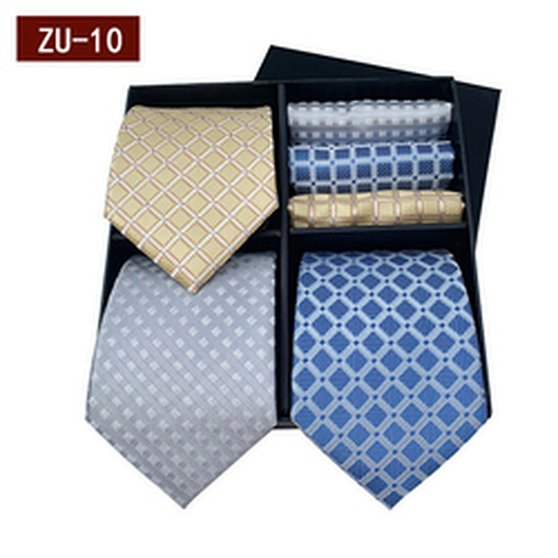 Fashion Luxury Gravata Masculina High Quality Men Ties Custom Mens Ties Silk Box Set Jacquard Necktie Set Gift Box With Logo