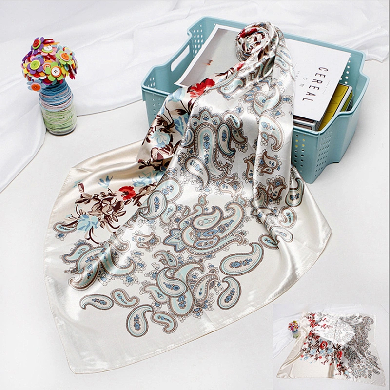 Supplier Tudung Bawal Printed Stylish Scarf For Women Silk Custom Under Hijab Headscarf