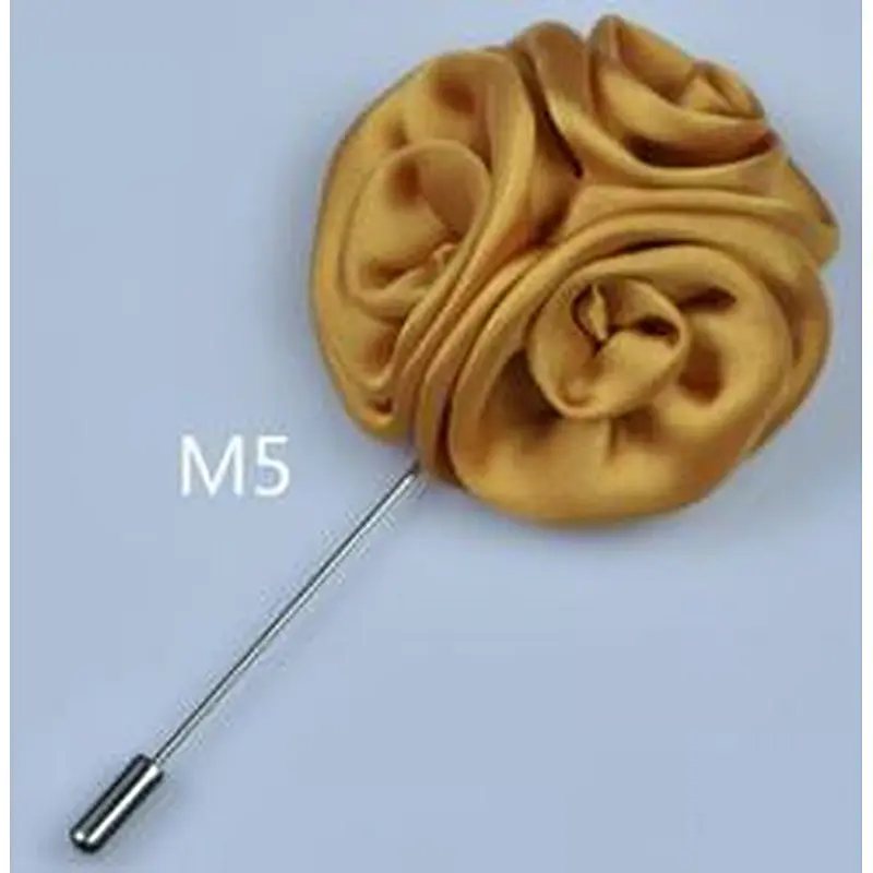 Flower Lapel Pin Custom Popular Groom Boutonniere Flower Wedding Designer Brooches And Pins Pins