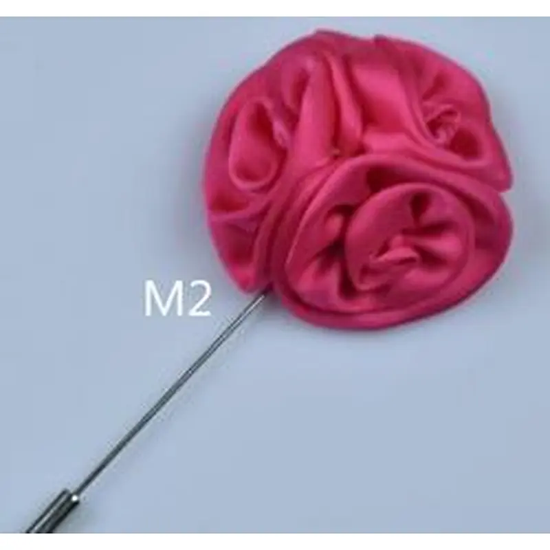 fabric metal lapel flower pin hibiscus design lapel pin boutonniere