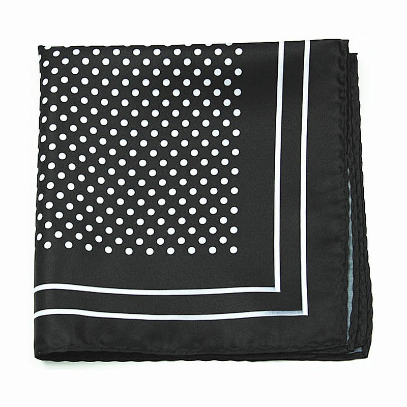 Check Pattern Hanky Machine Hemming Men's Pocket Square Wholesale Anchor Cotton Handkerchief 100% Silk Men Custom Logo