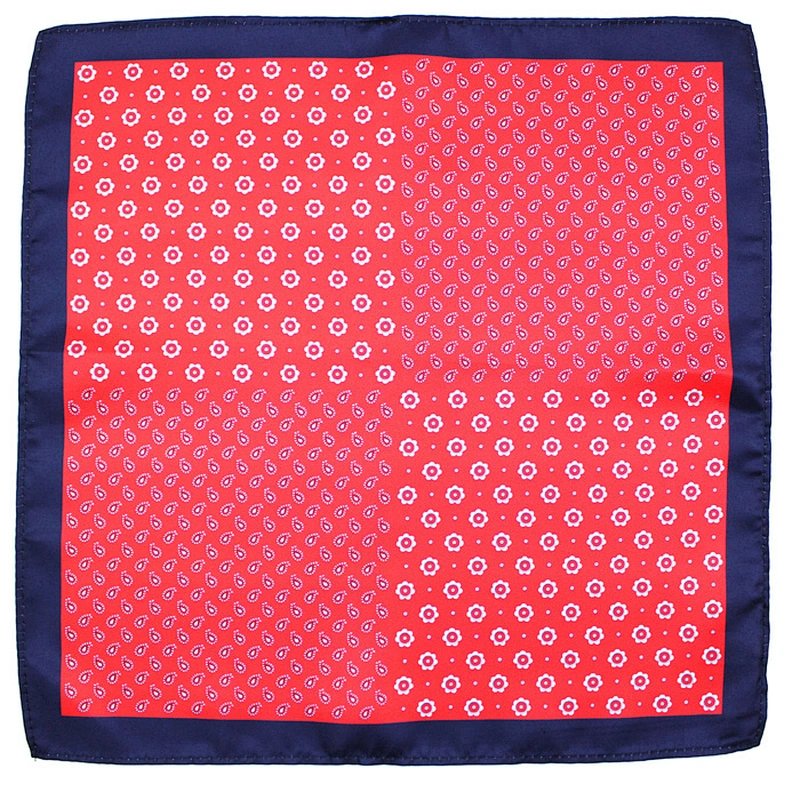 Men's polyester Printed Handkerchief pocket square for men
