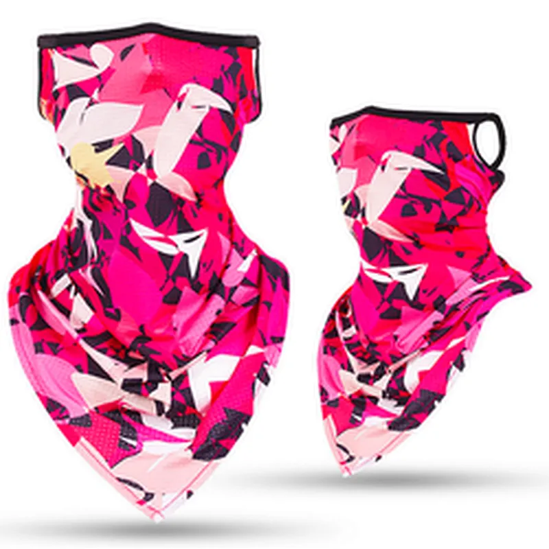 Spring And Summer Multifunctional Ice Silk Sunscreen Riding Outdoor Dustproof And Haze Covering Face Ear Hanging Scarf