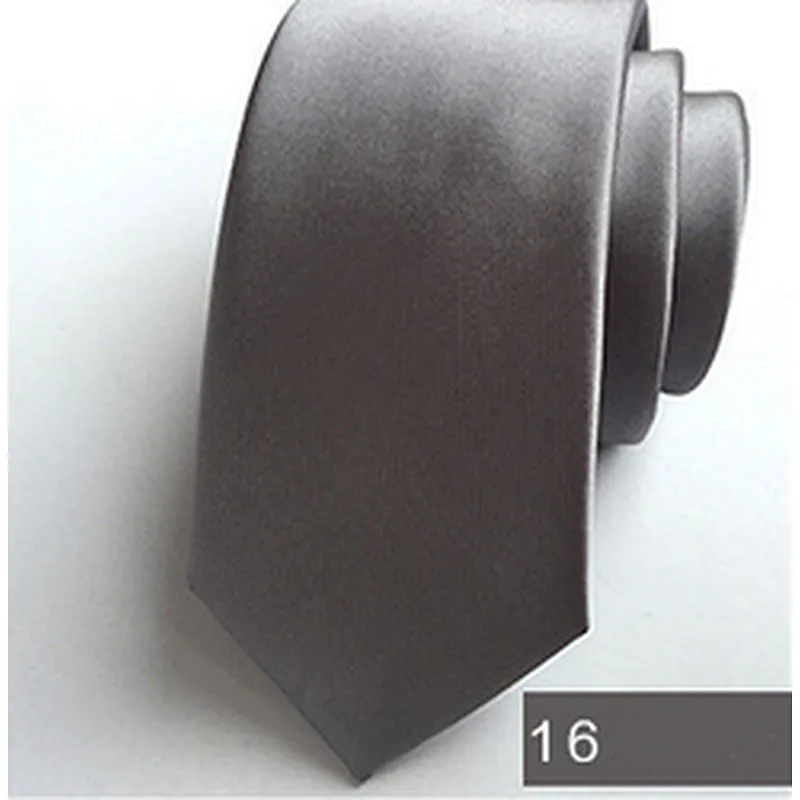 Wholesale Ties Men Custom Logo Classic Plain Slim Polyester Woven Solid color Necktie
