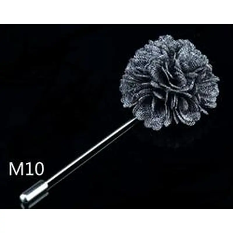 Wholesale lapel flower pin Fashionable groom boutonniere wedding Custom lapel flower pins for suit men