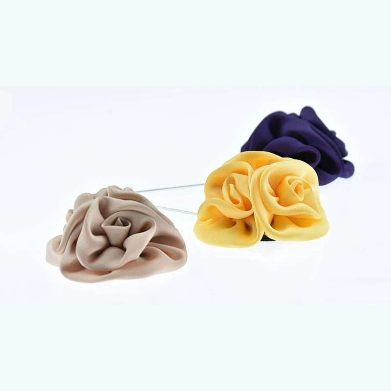 Flower Lapel Pin Custom Fancy Wedding Boutonniere Flower Wedding Bling Designer Brooch Popular Brands