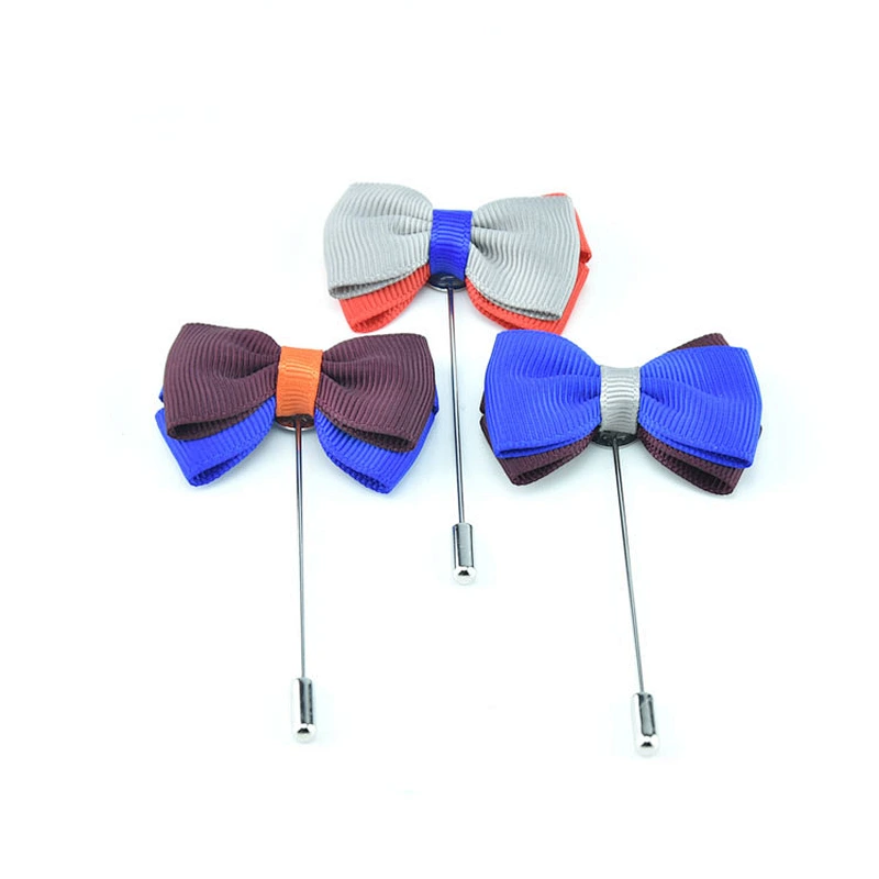 Designer Brooches And Pins Pins Classical Bow Brooch Groom Boutonniere Flower Wedding Fashion Men's Lapel Pins For Suit Men