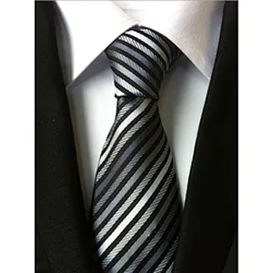 Wholesale Gravata Masculina Luxury Jacquard Woven Mens Neck Tie Set Stripe Ties For Men Italian