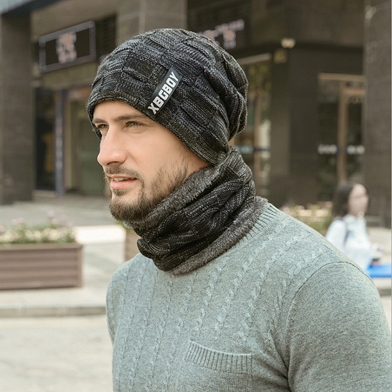 High Quality Winter Plain Dyed Custom Beanie Hat 100% Acrylic Warm Knitted Beanie Custom Logo